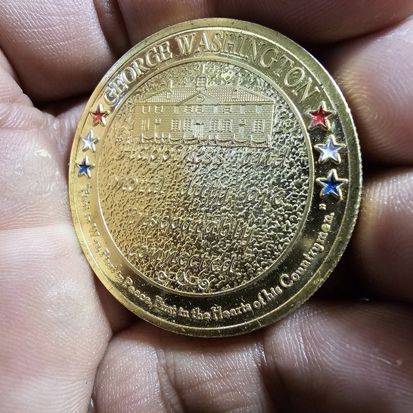 George Washington 1732-1799 First U.S Pressident Commemorative Coin Token gokd t - Picture 8 of 11
